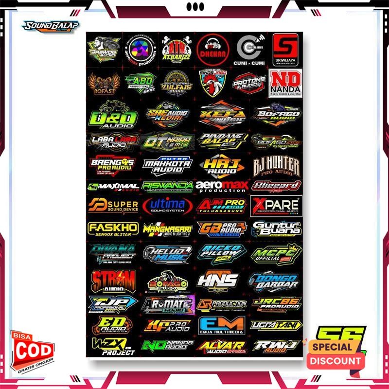 

[Termurah] Sale Stiker Sound System Vynil Anti Air Isi 63/56/55 Sticker - Faskho Brewog Brengos Bj Hunter Katun Cotton Combed 30S Fashion Distro Premium Fr83