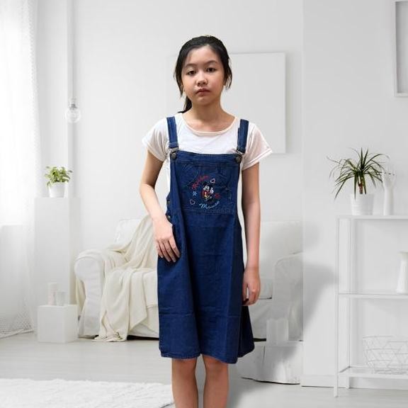 Tersedia Baju Kodok Overall Jeans/Denim Anak Perempuan umur 6-12 Tahun