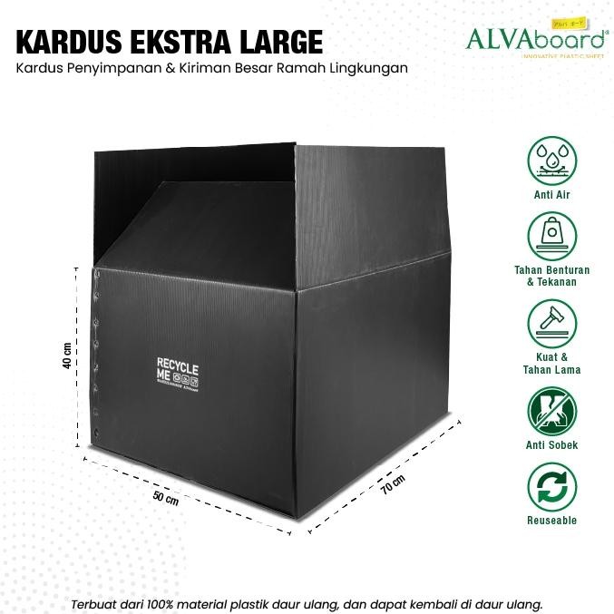 

NEW!!! Kardus Packaging ALVAboard Box Pengiriman XL (Heavy Duty) Ukuran 70x50x40 Cm (P x L x T)