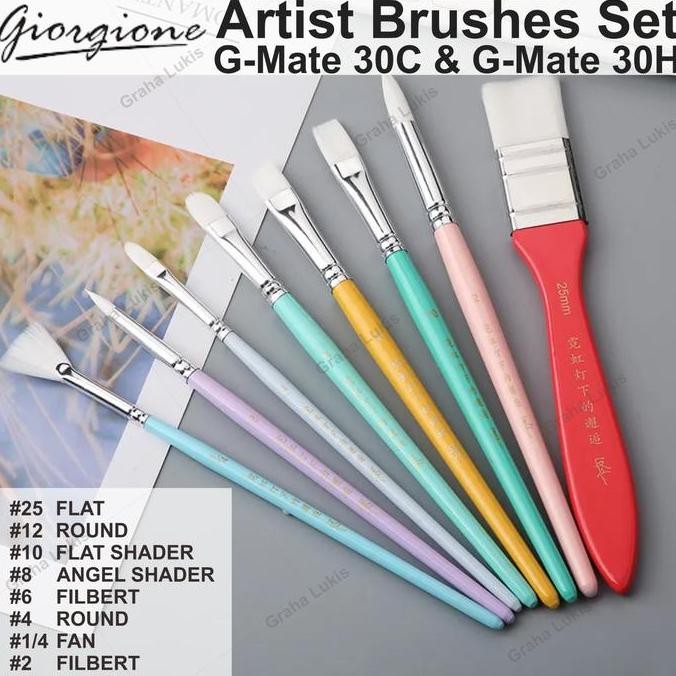 

ready !!! Giorgione Artist Brushes Set G-Mate 30C & G-Mate 30H - Kuas Set