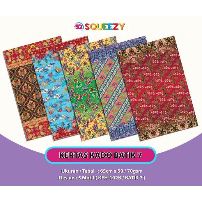 

ready KERTAS KADO BATIK KIKY 1 PACK ISI 50 LBR