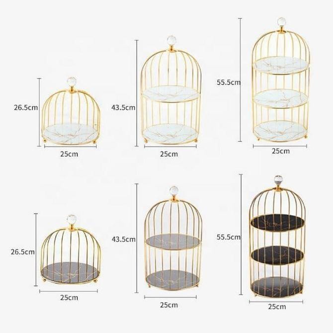 Terjangkau Cake Stand Bird Cage Tempat Kue Susun Kandang Burung