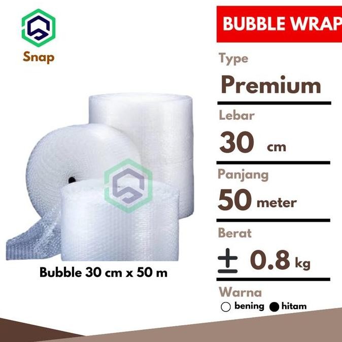 

ready Bubble Wrap Mulia Pack ASLI 30 cm x 50 m Tebal Murah