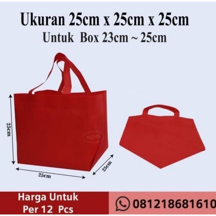 

ready Tas Spunbond Kotak Ukuran 25x25x25