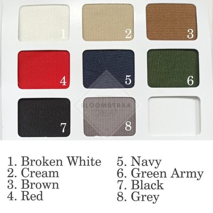 ready  Bahan Kanvas Polos Hijau Army Green Canvas Fabric Kain Kanvas Meteran