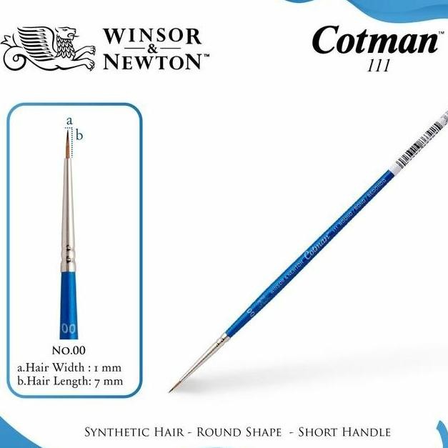 

ready !!! winsor&newton cotman brush series 111 size 00,000,0000