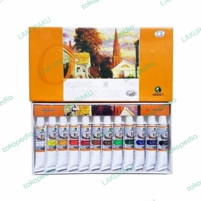 

ready !!! MARIES CAT MINYAK SET 12 WARNA 12ML / OIL COLOUR / COLOR KANVAS E1386B