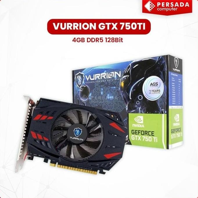 TERBARU - VGA VURRION GTX 750 TI 4GB DDR5 128Bit GAMING VGA ORI Cards
