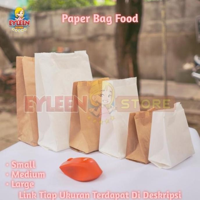 

ready Paper Bag Small / Kantong Kertas S | Kantong Roti / Snack Sekali pakai