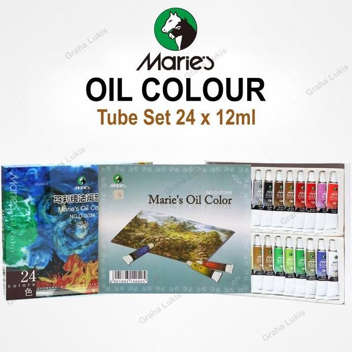 

ready !!! Cat Minyak Maries Oil Color set 24