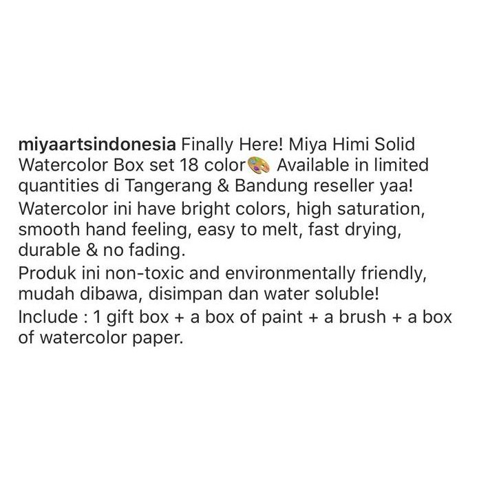 

ready !!! Miya himi solid water color 18 premium