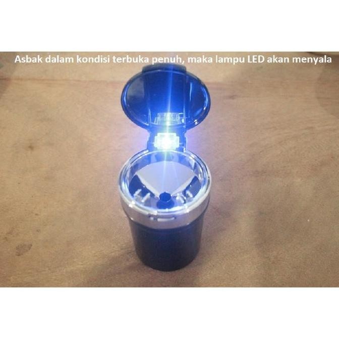 Aksesoris variasi interior asbak mobil hitam led biru DAIHATSU Xenia Sigra Terios Sirion Ayla Luxio 
