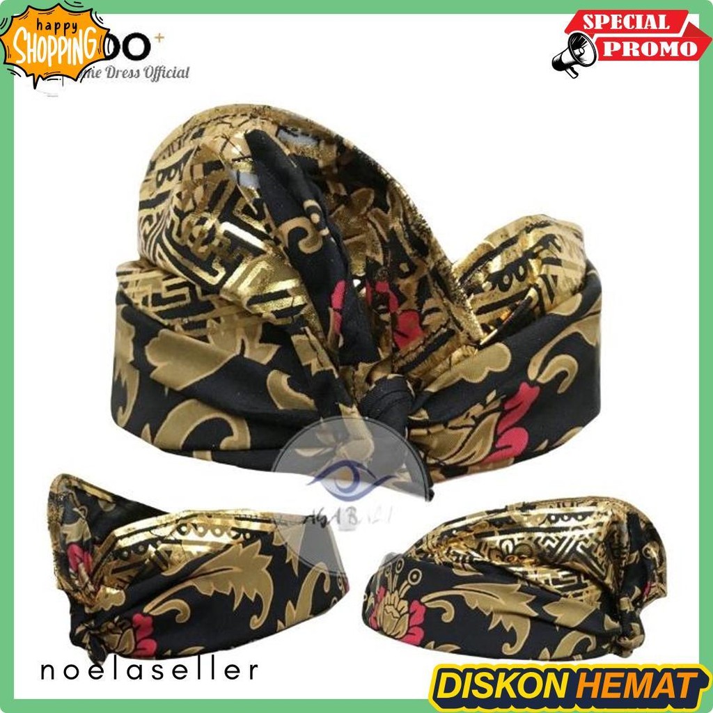 Udeng Bali Jadi Hitam Gold Batik Satin Elegan Terlaris Produk Ini Banyak Dicari
