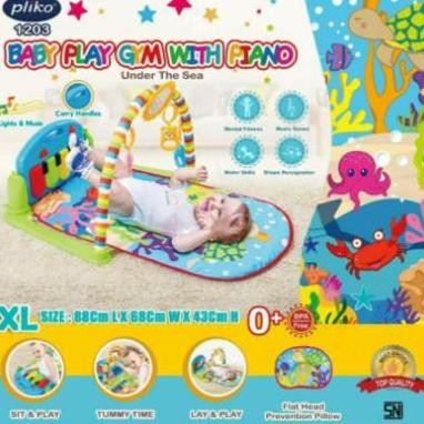 HARGA DISC - PLIKO BABY PLAYGYM WITH PIANO UKURAN XL 1203 |PLAYMAT BAYI | MAINAN