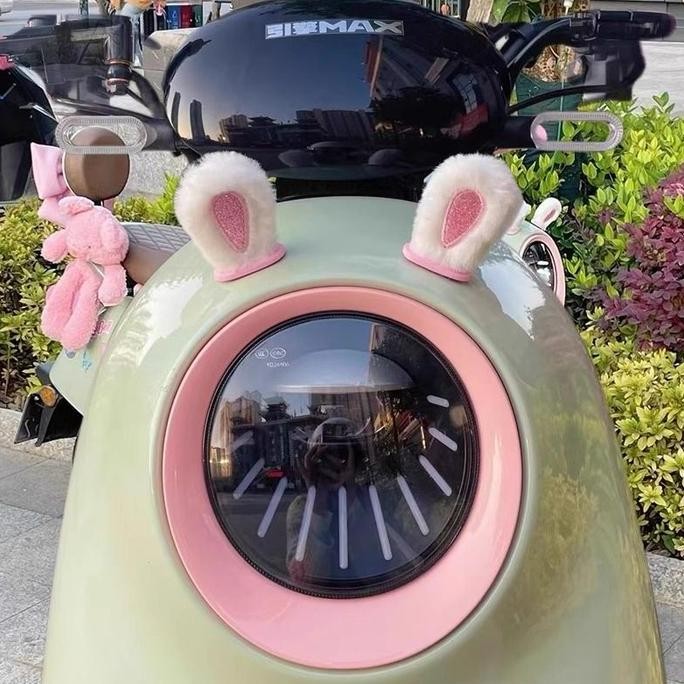 Sepasang Aksesoris Telinga Sepeda Listrik Mobil Kuping Sepeda Listrik Ornament Aksesoris Sepeda List