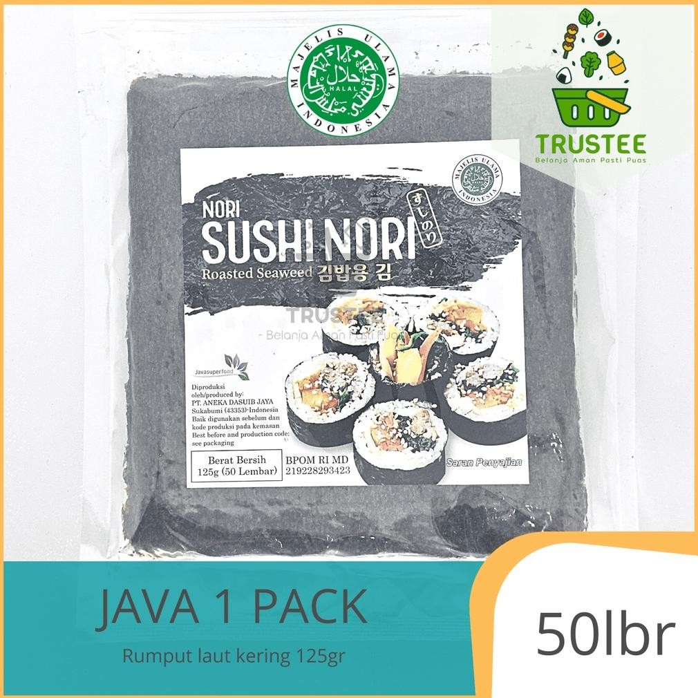 

Fb-4 Er-90 Ve29 Java Yaki Sushi Nori - Roasted Seaweed - Rumput Laut Panggang Kemasan 50 Lbr Termurah Termurah