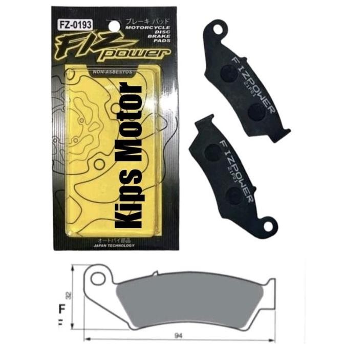 kampas rem depan kawasaki kx 125 kx kxf 250