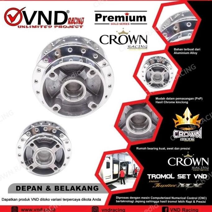 Tromol Set Depan Belakang VND Yamaha Jupiter MX New 135