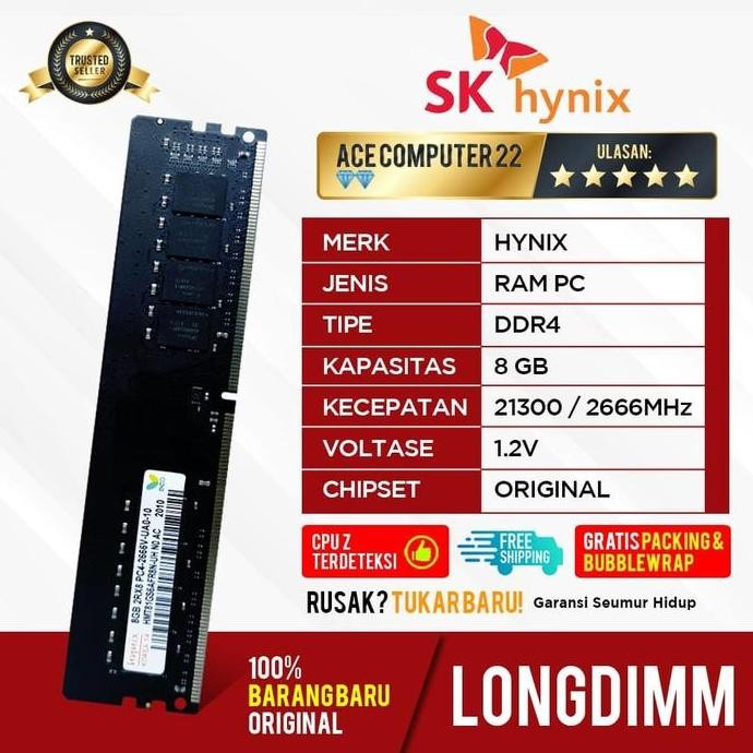 Hynix Longdimm Ddr4 8Gb Pc21300 / 2666Mhz