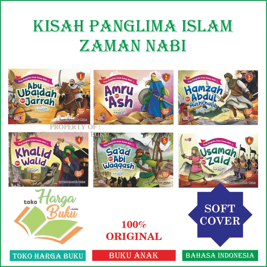 Foto Kisah Panglima Islam Zaman Nabi Buku Anak Karya Syaikh Mahmud Al-Mishri Penerbit Media Sholih
