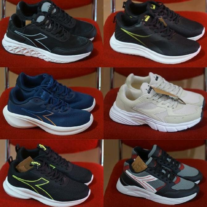 Promo Sepatu Running Diadora Gemini Beige Lime White