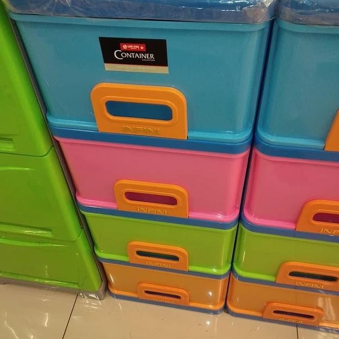 Diskon Laci Plastik Susun 4 - Infini Container M4 Lion Star