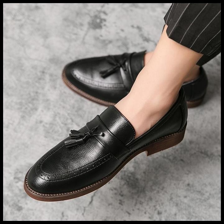 Terlaris Import Kulit Sapi Asli Sepatu Pria Penny Tassel Loafer Sepatu Pantofel Good Quality