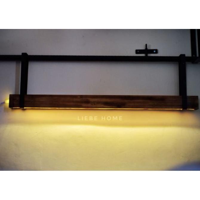 Lampu Cafe / Lampu Hias / Lampu Aesthetic Besi Gantung Kayu