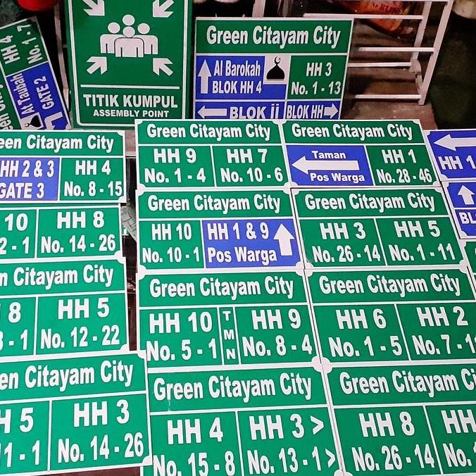 plang nama jalan full reflective