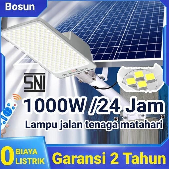 

1000w Lampu Taman Surya Lampu Jalan Sorot Pju Solar Cell /Panel 2 In 1