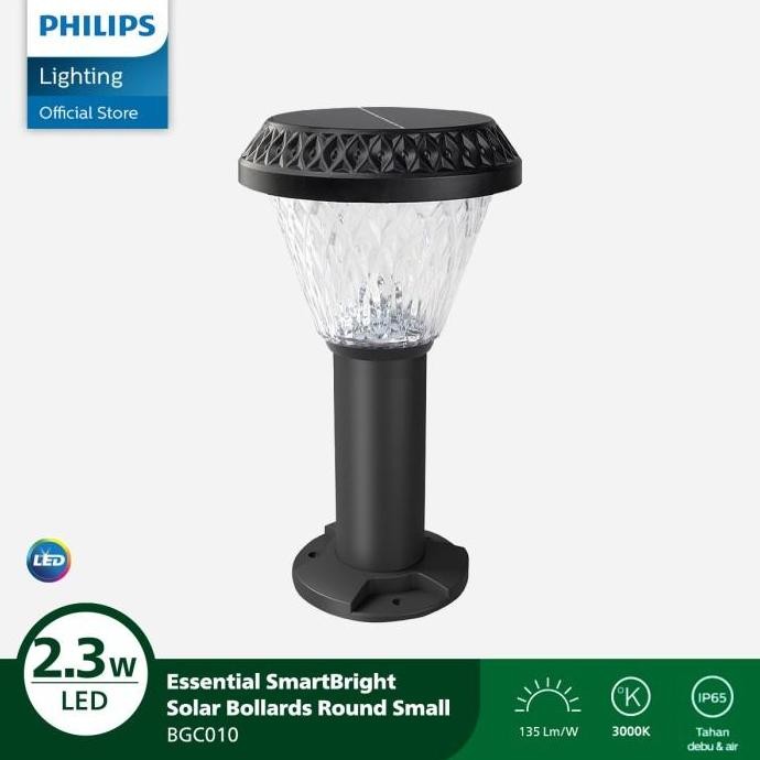 

Philips Lampu Taman SmartBright Solar Bollards Round Small