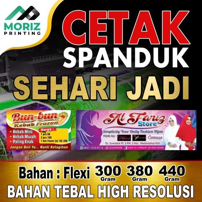 

Cetak Spanduk Banner Cepat Kualitas Highres - FLEXI 300 gsm Putih