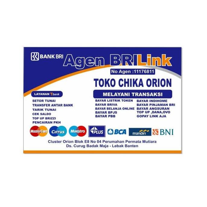 

Plang Toko / Papan nama