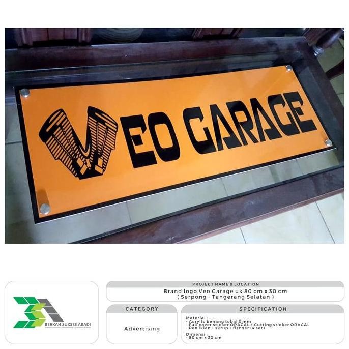 

Brand logo showroom motor 80 cm x 30 cm plang nama showroom customize