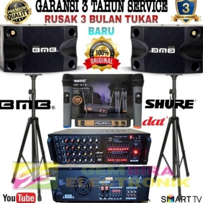 Paket Sound Bmb 8 Inch Karaoke Set Amplifier Dat Original New Stok