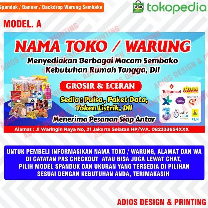 

Spanduk / Banner Toko Kelontong / Warung Sembako
