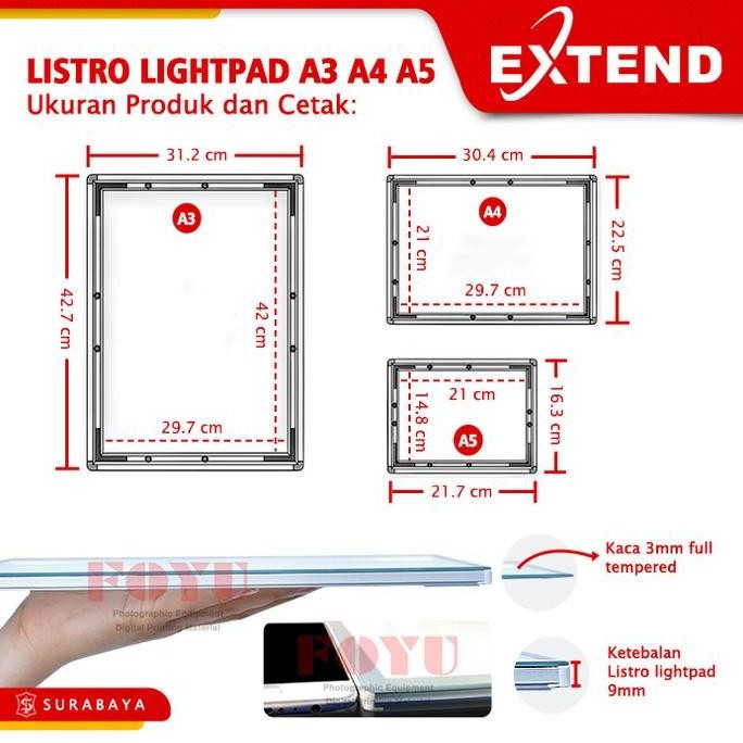 

Listro LED Slim Light Pad A3 A4 A5 Neon Box Display Sign Board Cafe LED Menu Display Wall Poster Banner Tipis Papan Lampu Frame Advertising Wall Poster Banner Tipis Portable