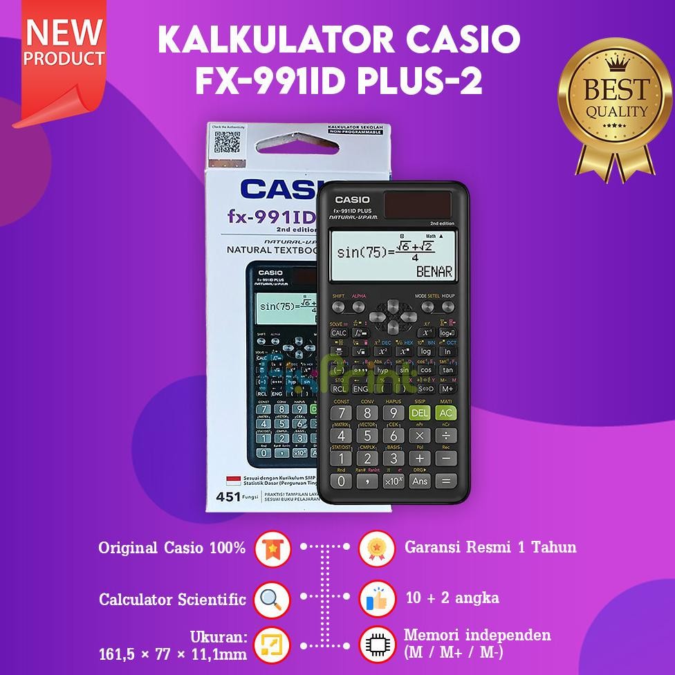 

TERMURAH Casio Kalkulator FX-991 ID Plus Scientific Calculator Casio Siap kirim