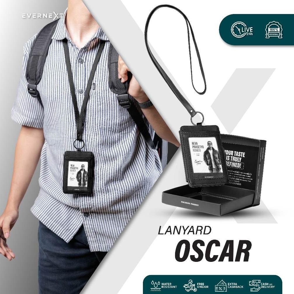 

READY STOK Evernext - Lanyard Kartu ID Card Holder Name Tag Kantor Tas Kalung Dompet Kartu Gantung Oscar Siap kirim