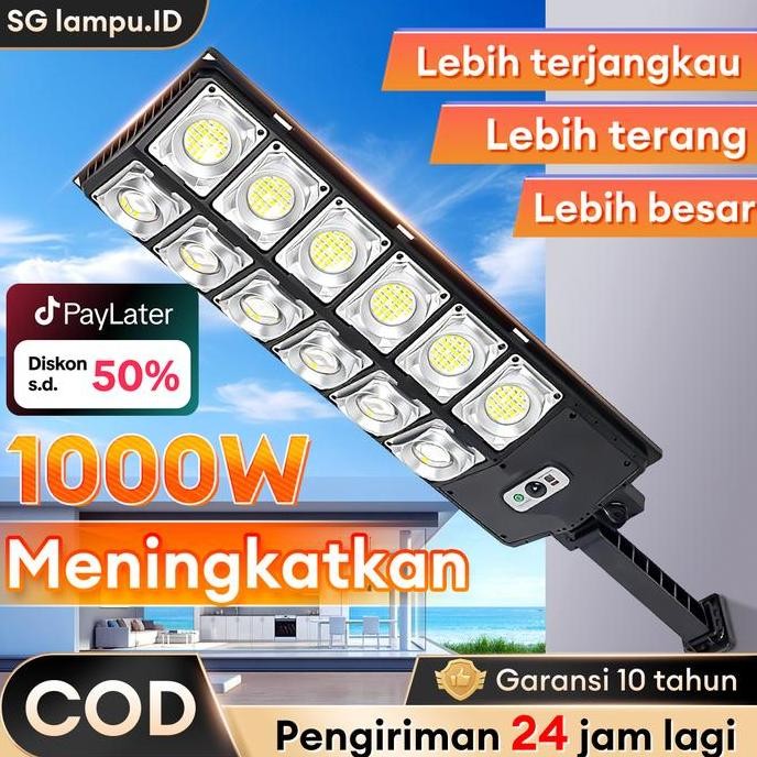 

Garansi 10 tahun1200W lampu jalan tenaga matahari otomatis Lampu sensor LED Luar Ruangan Tenaga Surya solar light 0 Biaya listrik tahan air IP67 Lampu taman lampu jalan pencahayaan aman kontrol jarak jauh