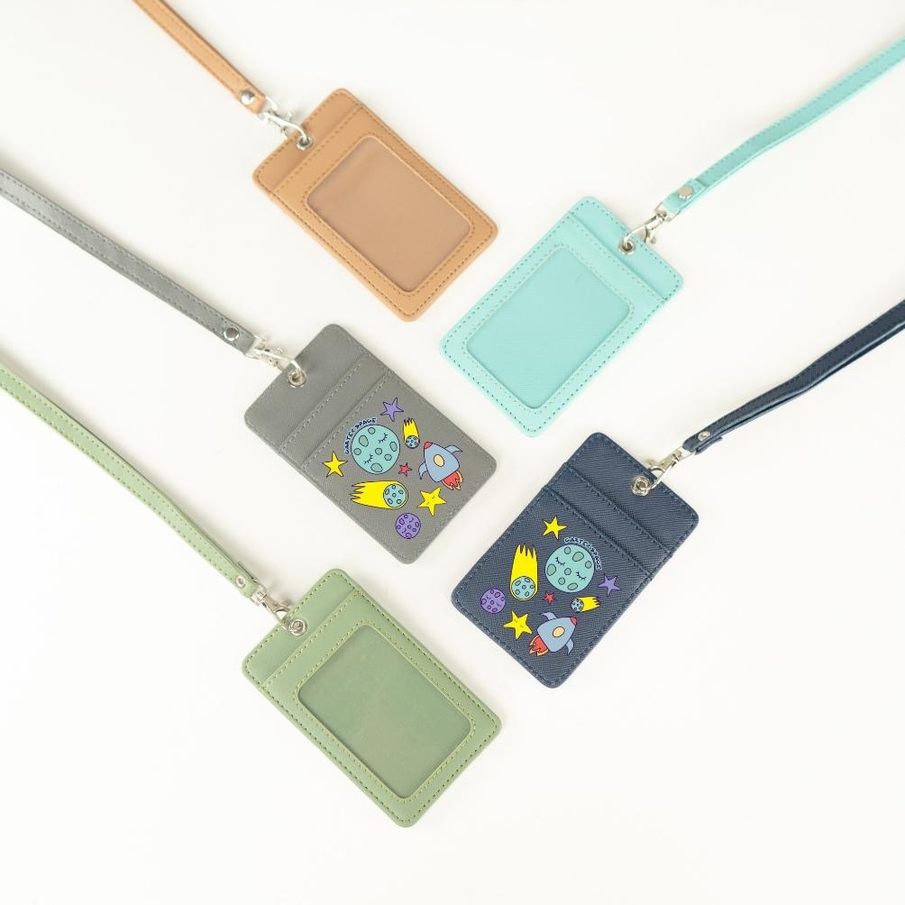 

TERLARIS Cartexblanche Space Lanyard Card Holder Unisex Name Tag Premium Pria & Wanita Siap kirim