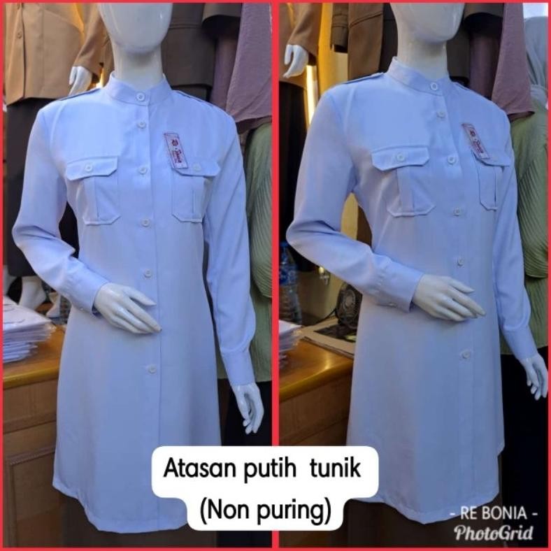 dh-68 COD dgf-4 Viral Seragam Re Bonia Atasan Putih Non Puring P3K Wanita, Baju Dinas P3K Wanita Non