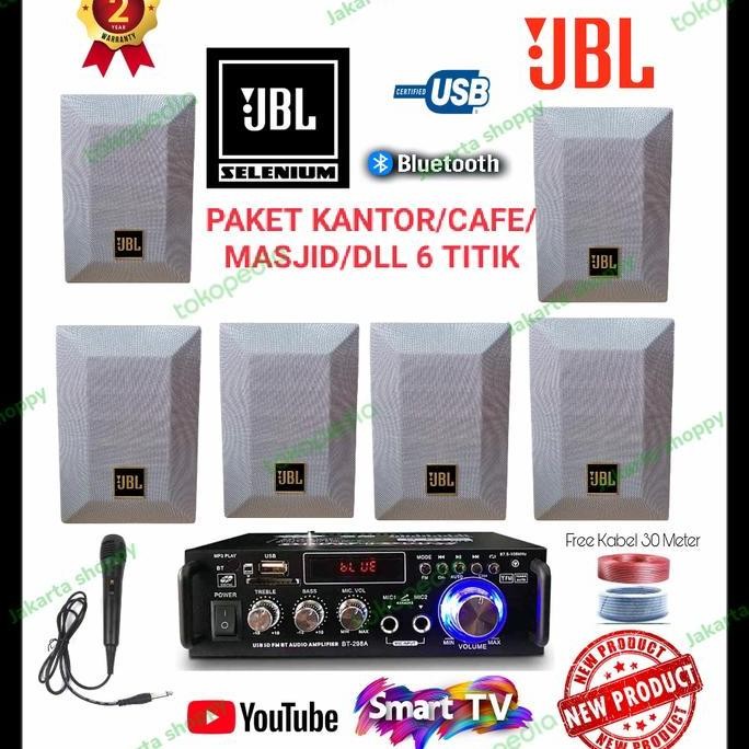 Paket Cafe/Karaoke/Dll Speaker 4 Inch Jbl Original 6 Titik New Stok