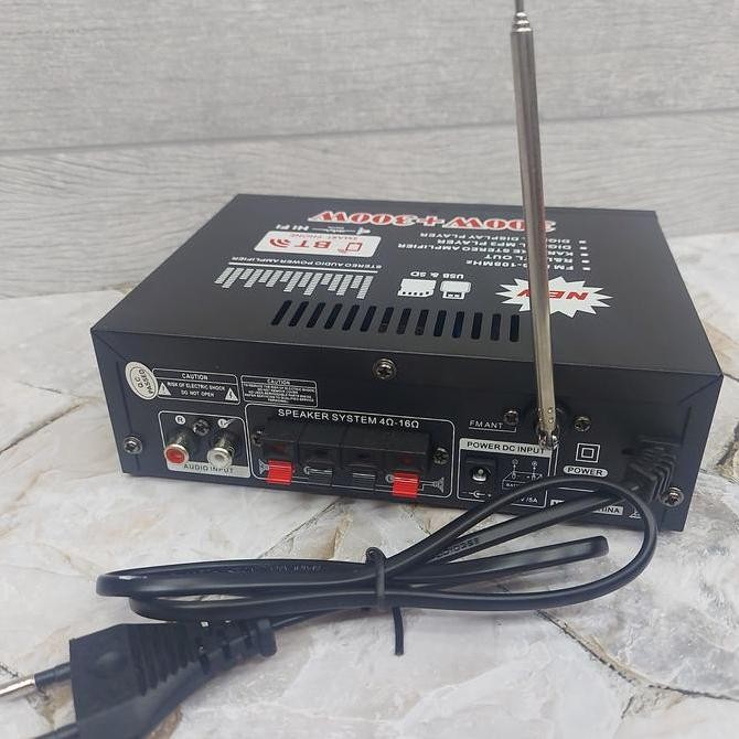 Power Amplifier Fleco Bt-198A - Amplifier Karaoke Bluetooth Fleco New Stok