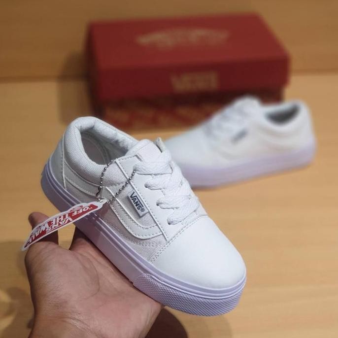 Tersedia sepatu anak perempuan dan laki laki vans old skool putih polos