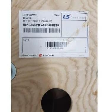 Ls Utp Kabel Ls Cat6 / Utp Cat 6 Outdoor Black, Ls Kabel Lan Pe Jacket New Stok