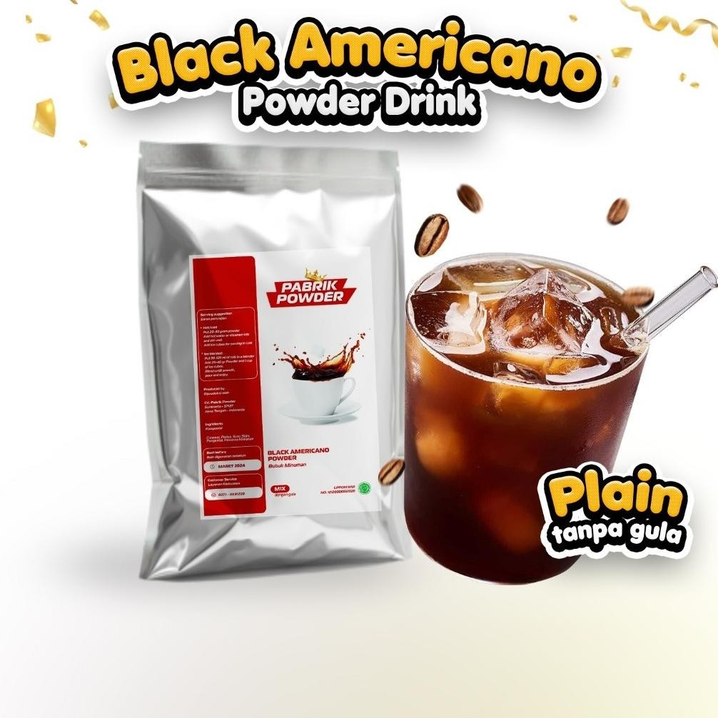 

NEW!!! Black Americano Powder, Bubuk Minuman Black Americano, Kopi Hitam