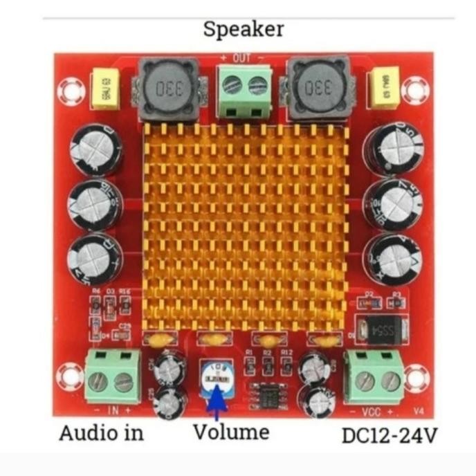 Amplifier Mono 150 Watt Class D Tpa3116D2 Ampli 150W Xh-M544 Original New Stok