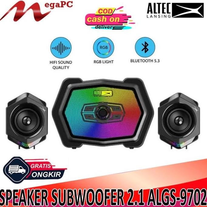 Speaker Altec Lansing Subwoofer 2.1 Algs9702 Dengan Bluetooth New Stok