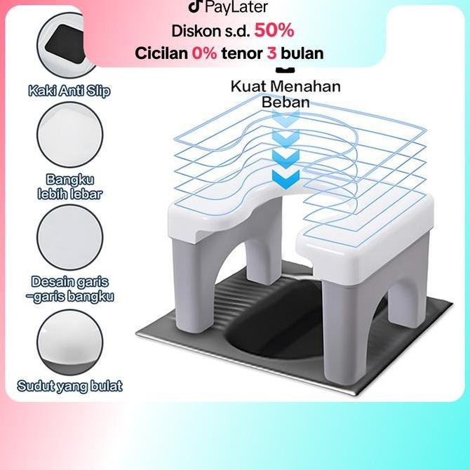 Promo Starlight Kursi Toilet Jongkok Bahan Plastik Tebal Anti Slip Kursi Kloset Jongkok Kursi Toilet